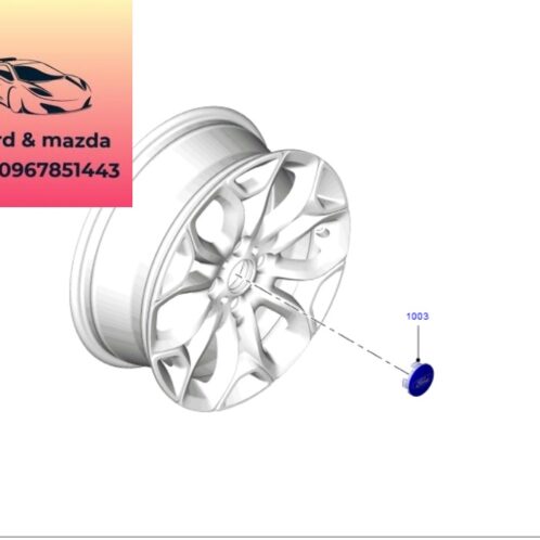 Lô gô La răng ford ecosport 2014-2015-2016-2017-2018-2019-2020-2021-tấm ốp la zăng ford ecosport-miếng ốp la zăng lốp xe ford ecosport-6M211003AA (1)