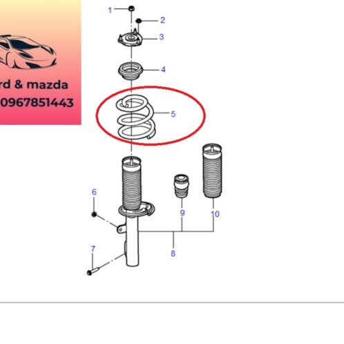 Lò xò Giảm sóc trước ford transit 2008-2022 Lò xò Giảm sóc trước ford transit 2008-2009-2010-2011-2012-2013-2014-2015-2016-2017-2018-2019-2020-2021-2022-Lò xò thụt trước ford transit lò xo nhún trước transit 7C195310BB-7C195310BC