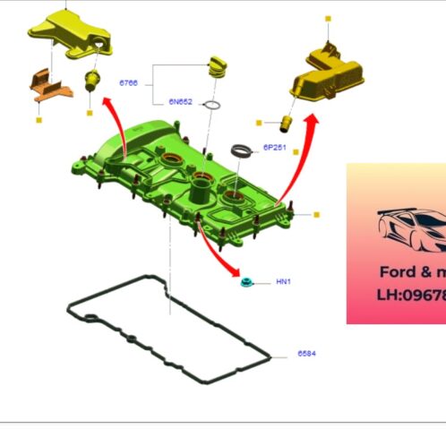Nắp dàn cò ford ecosport 2018-2022 1.5 Nắp dàn cò ford ecosport 2018-2019-2020-2021-2022 nắp giàn cò ford ecosport 1.5 nắp dàn cò động cơ ford ecosport 1.5 GN1G6K271BD