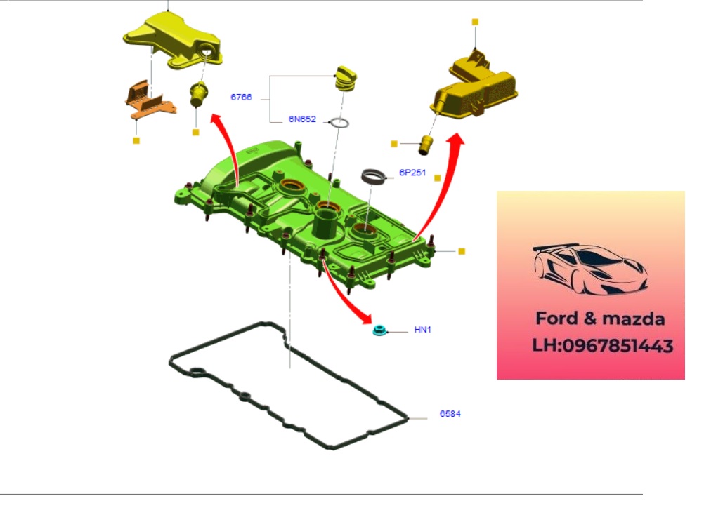 Nắp dàn cò ford ecosport 2018-2019-2020-2021-2022 nắp giàn cò ford ecosport 1.5 nắp dàn cò động cơ ford ecosport 1.5 GN1G6K271BD (1) Nắp dàn cò ford ecosport 2018-2019-2020-2021-2022 nắp giàn cò ford ecosport 1.5 nắp dàn cò động cơ ford ecosport 1.5 GN1G6K271BD