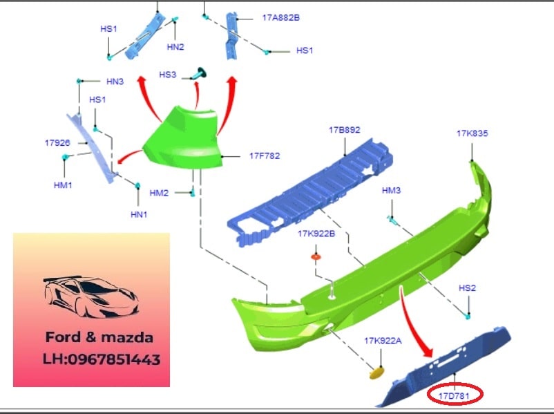 Ốp nhựa Cản sau ford ecosport 2018-2019-2020-2021-2022-tấm ốp ba đờ sốc sau ford ecosport- GN1517D78DC-GN1517D781LA (3) Ốp nhựa Cản sau ford ecosport 2018-2019-2020-2021-2022-tấm ốp ba đờ sốc sau ford ecosport- GN1517D78DC-GN1517D781LA (2)