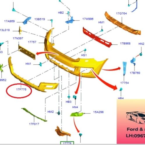 Ốp nhựa cản trước ford everest 2016-2022 Ốp nhựa cản trước ford everest 2016-2017-2018-2019-2020-2021-2022-ốp đen cản trước everest-tấm ốp ba đờ sốc trước everest-JB3B17F775AC-EB3B17F775EA