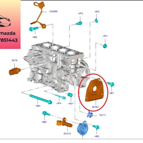 Phớt đuôi trục cơ ford ecosport 2014-2015-2016-2017-phớt đuôi cốt máy ford ecosport-phớt sau trục cơ ecosport-BM5G6K301AC (1)