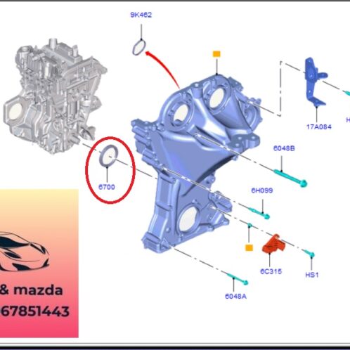 Phớt trục cơ ford ecosport 2018-2022 1.0 Phớt trục cơ ford ecosport 2018-2019-2020-2021-2022-phớt cốt máy ford ecosport 1.0 phớt trục khủy ford ecosport 1.0 CM5G6700EB
