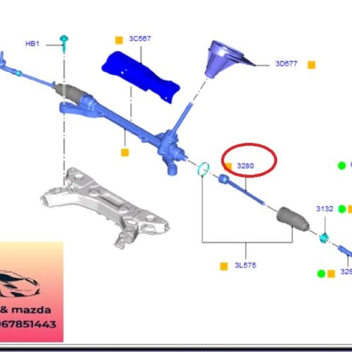 Rô tuyn lái trong thước lái ford ecosport 2014-2020(rotuyn lái trong ecosport-CN153280AA) 