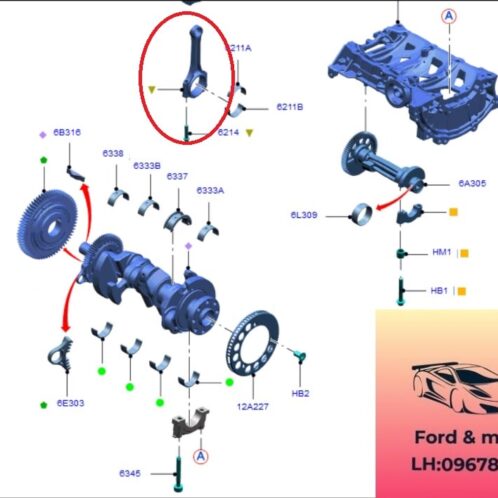 Tay biên ford ecosport 2018-2022 1.5 Tay biên ford ecosport 2018-2019-2020-2021-2022 tay biên trục cơ ford ecosport 1.5 tay dên trục cơ ford ecosport 1.5 tay dên cốt máy ford ecosport 1.5 GN1G6200CA