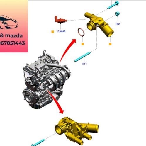 Van hằng nhiệt ford ecosport 2018-2019-2020-2021-2022 cụm van hằng nhiệt động cơ ford ecosport 1.5 van hằng nhiệt máy ecosport 1.5 GN1G9K478BA