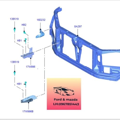 Xương sắt bắt cản trước ford everest 2016-2022 Xương sắt bắt cản trước ford everest 2016-2017-2018-2019-2020-2021-2022-xương sắt xi bắt dàn nóng két nước ford everest-khung sắt xi ba đờ sốc trước everest- EB3B8A297BD-JB3B8A297AD