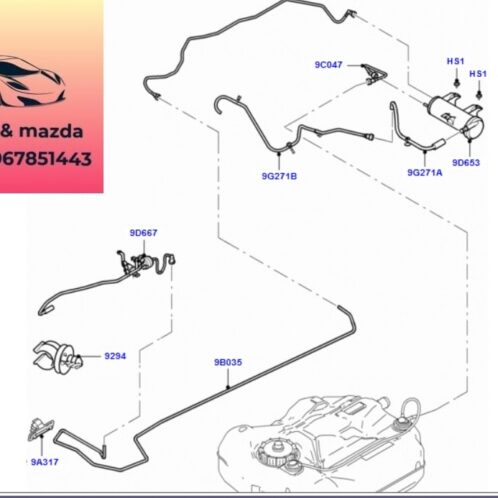 Bầu thu hồi xăng ford focus 2005-2006-2007-2008-2009-2010-2011-2012 Bầu lọc xăng focus ống ngưng xăng thùng xăng focus 3M519E857BB-7M519E857BA