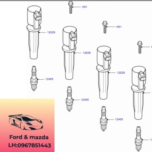 Bô bin ford focus 2005-2006-2007-2008-2009-2010-2011-2012 Mô bin ford focus bô bin bugi ford focus 4M5G12A366BD-4M5G12A366BC