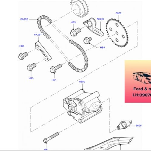 Bơm dầu ford focus 2005-2012 Bơm dầu ford focus 2005-2006-2007-2008-2009-2010-2011-2012 Bơm nhớt động cơ ford focus bơm dầu đáy tắc te focus 1S7G6600BH