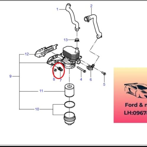 Cảm biến Báo dầu ford transit 2008-2022 Cảm biến Báo dầu ford transit 2008-2009-2010-2011-2012-2013-2014-2015-2016-2017-2018-2019-2020-2021-2022-báo nhớt két sinh hàn ford transit báo dầu két làm mát dầu transit 3S719278AB