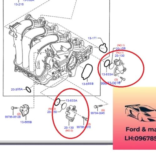 Cảm biến Cổ hút ford focus 2005-2006-2007-cảm biến Cổ hút động cơ ford focus cổ hút gió động cơ ford focus ZJ0120130B-ZY0120130B