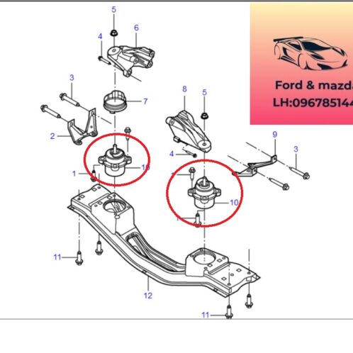 Chân máy ford transit 2008-2022 Chân máy ford transit 2008-2009-2010-2011-2012-2013-2014-2015-2016-2017-2018-2019-2020-2021-2022-Chân máy động cơ ford transit cao su chân máy ford transit 7C116A002AA