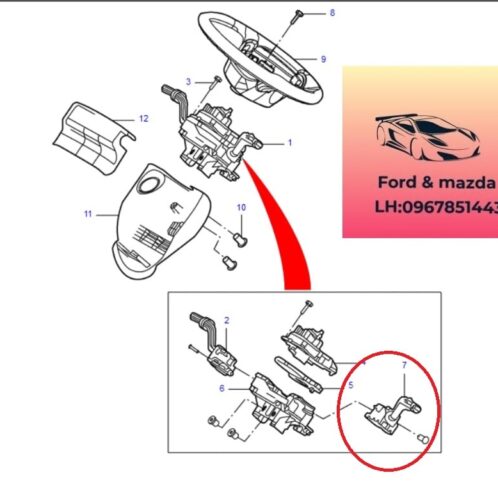 Công tắc đèn pha vô lăng ford transit 2008-2022 Công tắc đèn pha vô lăng ford transit 2008-2009-2010-2011-2012-2013-2014-2015-2016-2017-2018-2019-2020-2021-2022-tay nắm điều chỉnh đèn pha ford transit công tắc pha cos đèn pha transit 6C1T13335AA