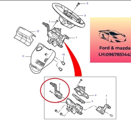 Công tắc gạt mưa vô lăng ford transit 2008-2022 Công tắc gạt mưa vô lăng ford transit 2008-2009-2010-2011-2012-2013-2014-2015-2016-2017-2018-2019-2020-2021-2022-tay nắm gạt mưa vô lăng ford transit 6C1T17A553AA