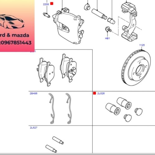 Cụm phanh trước ford focus 2005-2012 Cụm phanh trước ford focus 2005-2006-2007-2008-2009-2010-2011-2012-cụm thắng trước focus gông phanh trước focus 3M512B302BA-3M512B294BA