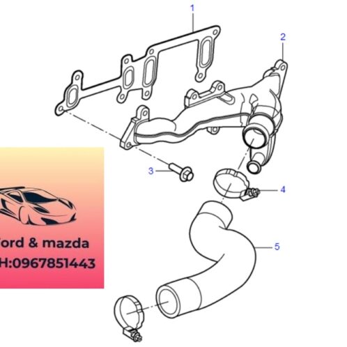 Cút nước vào lốc máy ford transit 2008-2009-2010-2011-2012-2013-2014-2015-2016-2017-2018-2019-2020-2021-2022-ống nước vào động cơ ford transit 6C1Q8K520A1B