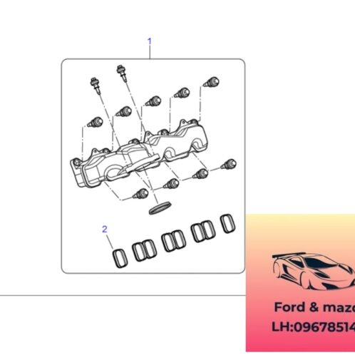 Gioăng cao su Cổ hút ford transit 2008-2009-2010-2011-2012-2013-2014-2015-2016-2017-2018-2019-2020-2021-2022-gioăng Cổ hút gió động cơ ford transit XS7Q8565AA