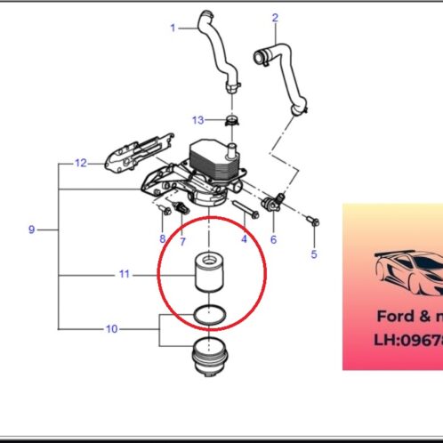 Lọc dầu ford transit 2008-2022 Lọc dầu ford transit 2008-2009-2010-2011-2012-2013-2014-2015-2016-2017-2018-2019-2020-2021-2022-Lọc nhớt ford transit lọc dầu két sinh hàn ford transit 6C1Q6744AA