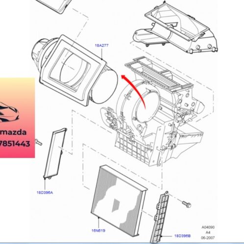 Lọc gió điều hòa ford focus 2005-2006-2007-2008-2009-2010-2011-2012- Lọc gió focus lọc gió điều hòa focus 5M5H18D543AA-4M5J19G244AA