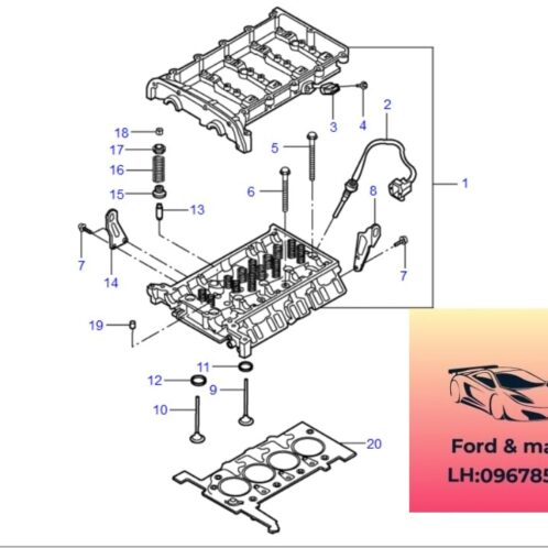 Mặt máy ford transit 2008-2009-2010-2011-2012-2013-2014-2015-2016-2017-2018-2019-2020-2021-2022-Mặt quy lát ford transit máy máy động cơ transit 6C1Q6049BE