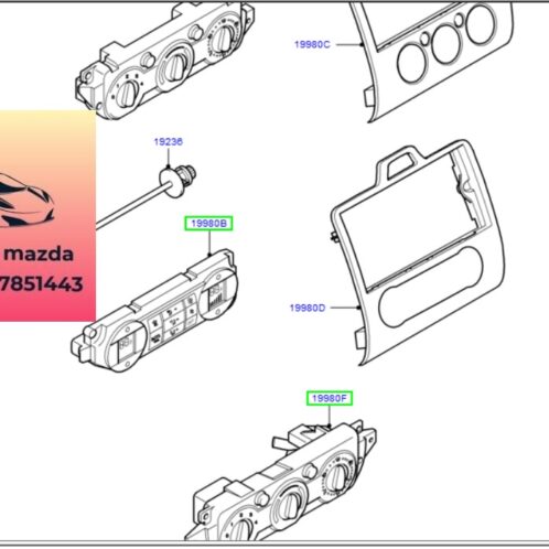Núm điều khiển điều hòa ford focus 2005-2006-2007-2008-2009-2010-2011-2012- Công tắc điều khiển điều hòa focus 3M5T19980CA-5M5T18C612AA