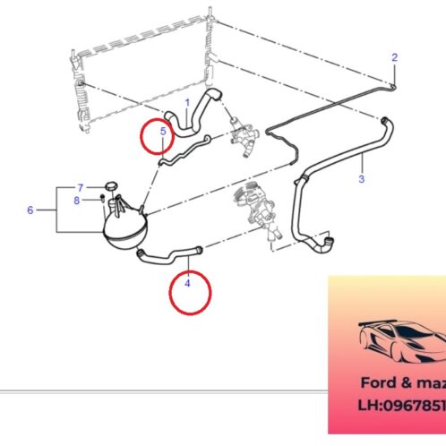 Ống nước bình nước phụ ford transit 2008-2022 Ống nước bình nước phụ ford transit 2008-2009-2010-2011-2012-2013-2014-2015-2016-2017-2018-2019-2020-2021-2022-Tuy ô vào bình nước phụ ford transit 6C118W005EA-8C118C351AA