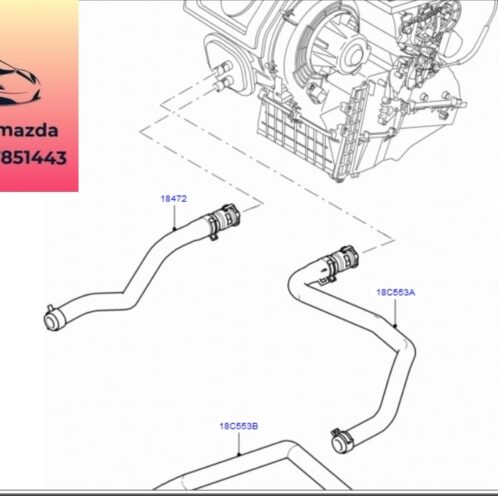 Ống nước dàn sưởi ford focus 2005-2006-2007-2008-2009-2010-2011-2012-Tuy ô nước vào dàn sưởi ford focus ống nước giàn sưởi focus 3M5H8274DL-5M518274BA-5M5118K582AA-5M5118C553AA-3M5H18C553FE