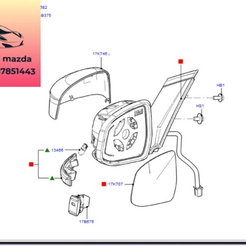 Ốp Gương chiếu hậu ford focus 2008-2009-2010-2011-Gáo Kính chiếu hậu ford focus ốp gương ford focus 8M5117K746DA-8M5117K747DA