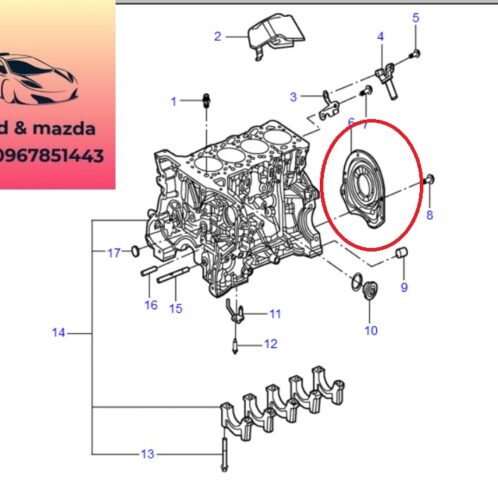 Phớt đuôi trục cơ ford transit 2008-2022 Phớt đuôi trục cơ ford transit 2008-2009-2010-2011-2012-2013-2014-2015-2016-2017-2018-2019-2020-2021-2022-phớt đuôi cốt máy ford transit 3S7Q6701AA