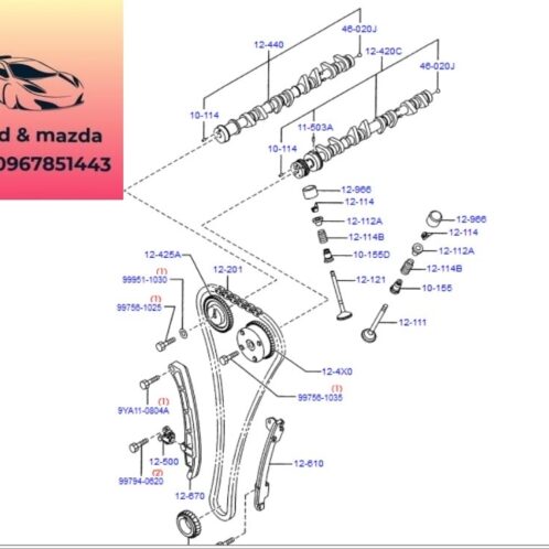 Phớt ghít ford focus 2005-2007 1.6 Phớt ghít ford focus 2005-2006-2007-Phớt git ford focus phớt ghít xupap ford focus 1.6 LF01101F5-L80710155