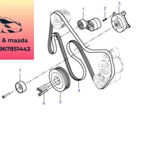 Puly trung gian ford transit 2008-2009-2010-2011-2012-2013-2014-2015-2016-2017-2018-2019-2020-2021-2022-Puly 3 tai ford transit 6C1Q19A216BA