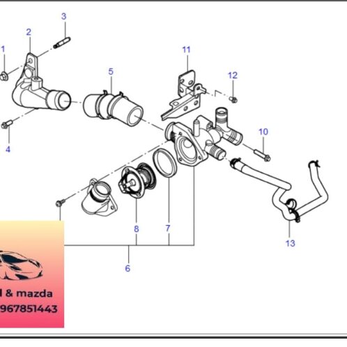 Ruột Van hằng nhiệt ford transit 2008-2009-2010-2011-2012-2013-2014-2015-2016-2017-2018-2019-2020-2021-2022-ruột Cụm van hằng nhiệt ford transit XS7Q8575AA