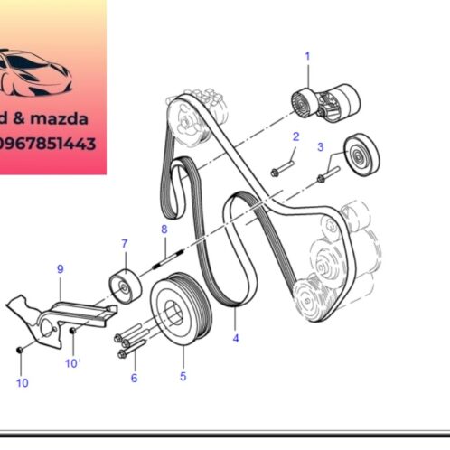 Tăng tổng ford transit 2008-2022 Tăng tổng ford transit 2008-2009-2010-2011-2012-2013-2014-2015-2016-2017-2018-2019-2020-2021-2022-tăng dây curoa tổng ford transit tăng chỉnh dây curoa ford transit 6C1Q6A228BC