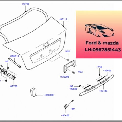 Ti chống cửa sau ford focus 2005-2006-2007-2008-2009-2010-2011-2012 ty chống cửa hậu focus ti chống cốp sau focus 5M51F406A10AA-5M51F406A10AB (1)