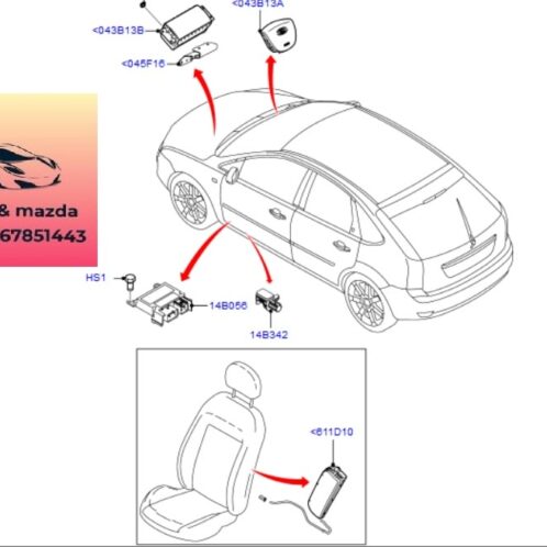 Túi khí vô lăng ford focus 2008-2009-2010-2011-2012- Túi khí lái ford focus túi khí trái ford focus túi khí chính ford focus 9M59A042B85CA37Y7