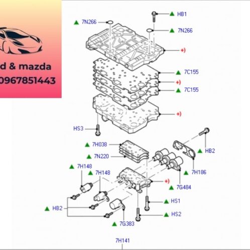Van body hộp số ford focus 2005-2006-2007-2008-2009-2010-2011-Vỉ van điều khiển hộp số focus vỉ van ford focus 7S4P7A100AB-8S4P7A100AA