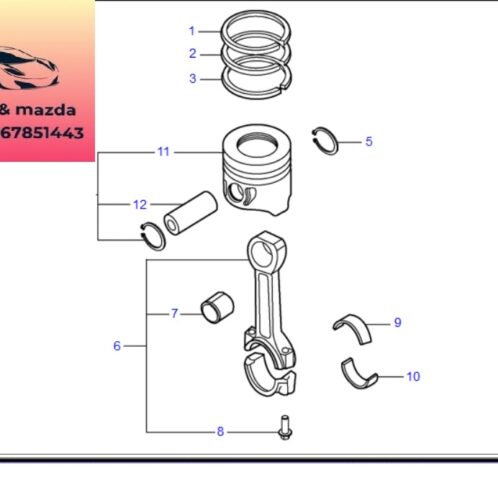 piston ford transit 2008-2009-2010-2011-2012-2013-2014-2015-2016-2017-2018-2019-2020-2021-2022-pít tông ford transit bít tông ford transit 6C1Q6110CB1C-6C1Q6110CA1C