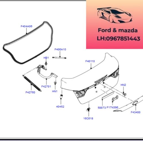 Bản lề Cửa cốp sau focus 2012-2013-2014-2015 Bản lề Cánh cửa cốp sau focus Bản lề cốp sau focus CM51F42700AF-CM51F42701AF