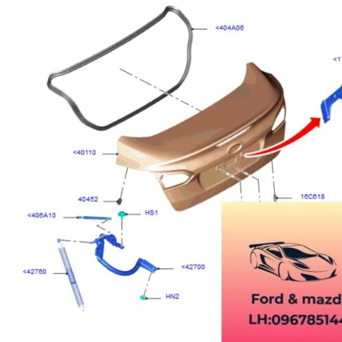 Cốp sau focus 2015-2019 4 cửa Cốp sau focus 2015-2016-2017-2018-2019 cánh cửa hậu focus cửa hậu focus cánh cửa sau focus PF1EBF40110AA-PF1EBF40110BA