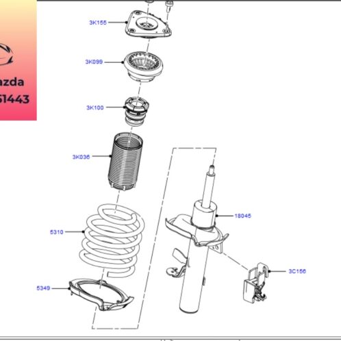 Lò xo Giảm sóc trước focus 2012-2013-2014-2015 Lò Xo thụt trước focus Lò Xo nhún trước focus BV615310HFC-BV615310HHC