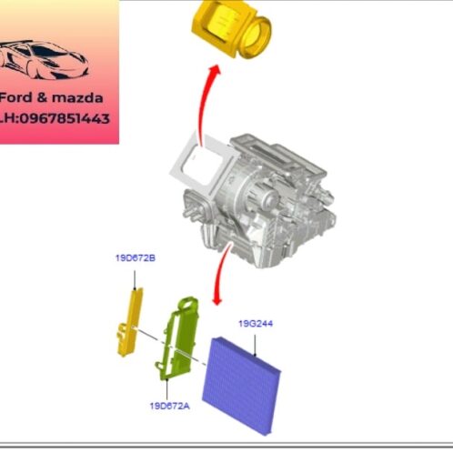 Lọc gió điều hòa ford focus 2015-2016-2017-2018-2019-lọc gió dàn lạnh ford focus lọc gió điều hòa dàn lạnh ford focus AV6N19G244AA