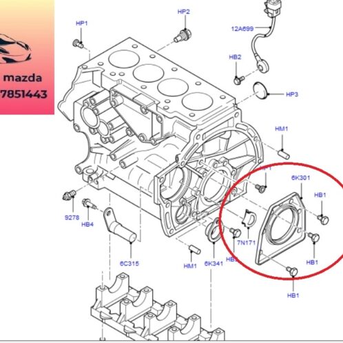 Phớt đuôi trục cơ ford focus 2012-2013-2014-2015 phớt đuôi cốt máy focus phớt đuôi trục khủy focus YS6A6C315AB