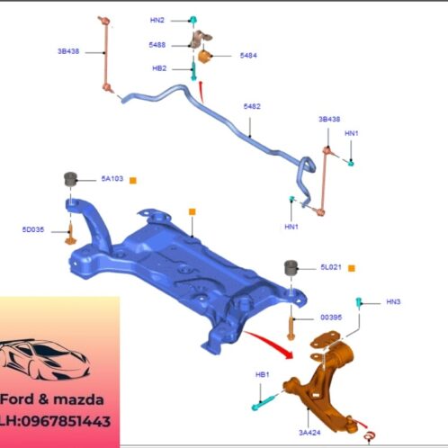 Rô tuyn trụ đứng Càng a ford focus 2015-2016-2017-2018-2019 rô tuyn càng a focus trụ đứng càng a (1)