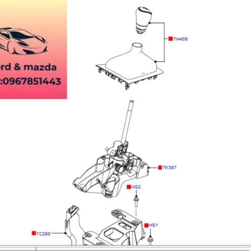 Tay cần số ford focus 2012-2015 Tay cần số ford focus 2012-2013-2014-2015-tay nắm cần đi số ford focus cần số ford focus BV6R7H409AAA