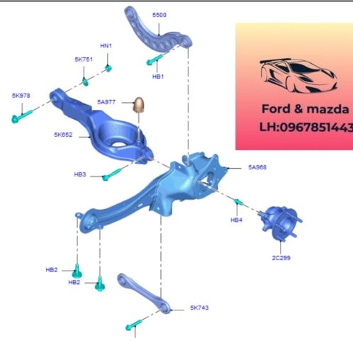 Thanh giằng cân bằng sau focus 2015-2016-2017-2018-2019-bát đỡ lò xò sau focus thanh cân bằng sau focus AV615500AC-F1F15K652AA-BV615A968CC-BV615A969CC-AV615K743BA