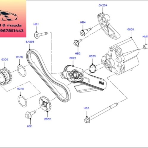 Tỳ Xích bơm dầu ford focus 2012-2013-2014-2015-Tỳ dẫn hướng xích bơm nhớt focus Tỳ sên bơm nhớt động cơ focus 8E5G6C271AB