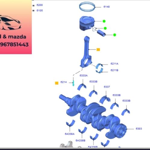 Bạc biên trục cơ ford focus 2015-2016-2017-2018-2019 bạc balie trục cơ focus miểng cốt máy focus bạc tay dên focus DS7G6211AAA-98MM6211AB-DS7G6337AAA