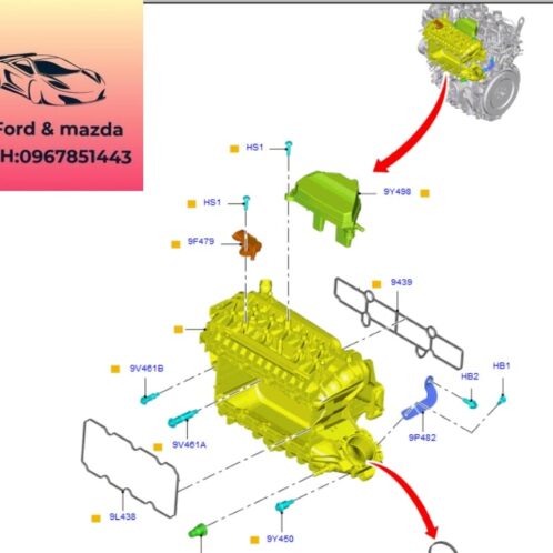 Cổ hút động cơ focus 2015-2016-2018-2019 cổ hút ford focus cổ hút gió động cơ focus DS7G9424CF-DS7G9424EA